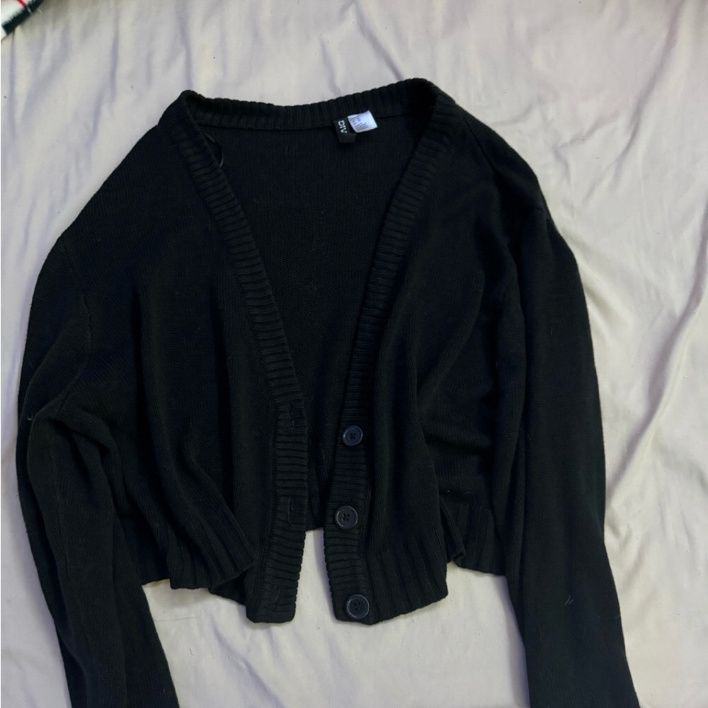 Diva Black Cardigan Sweater
